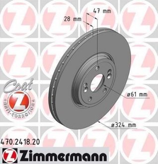 Тормозной диск ZIMMERMANN 470241820 (фото 1)