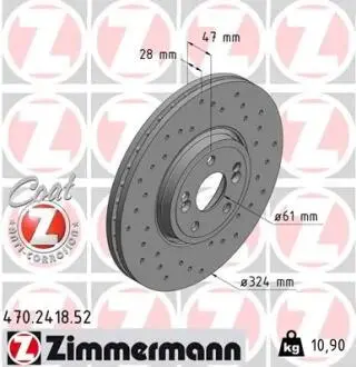 Тормозной диск ZIMMERMANN 470241852
