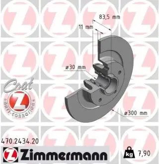 Гальмiвнi диски з пiдшипником COAT Z ZIMMERMANN 470243420