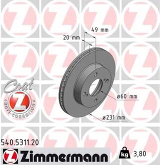 Автозапчасть ZIMMERMANN 540531120