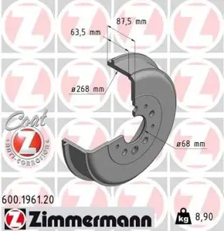 Гальмівний барабан ZIMMERMANN 600196120