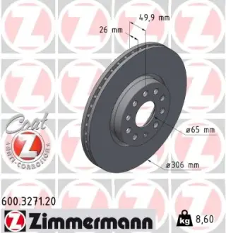 Гальмiвнi диски COAT Z ZIMMERMANN 600327120