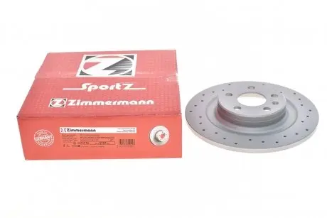 Диск тормозной (задний) Volvo S60 III/S90 II/V60 II/ XC90 II 16- (302x43) ZIMMERMANN 610.3727.52