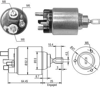 Втягивающее реле стартера ZM ZM1371