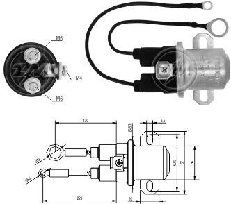 Реле стартера дополнительное ZM ZM1409