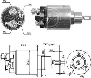 Втягивающее реле стартера ZM ZM1474