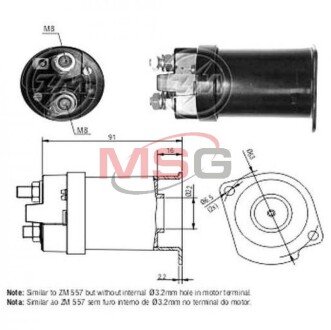 Втягивающее реле стартера ZM ZM1557