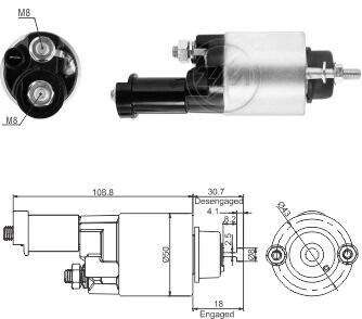 Втягуюче релє стартера ZM ZM1708