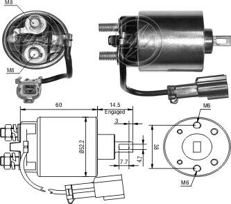 Втягивающее реле стартера ZM ZM1719