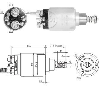 Втягуюче релє стартера ZM ZM1732