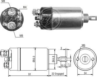 Втягуюче релє стартера ZM ZM2629