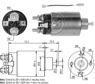 Втягивающее реле стартера ZM ZM2699