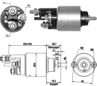 Втягивающее реле стартера ZM ZM2708