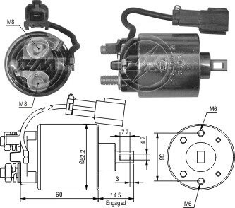 Втягивающее реле стартера ZM ZM2719