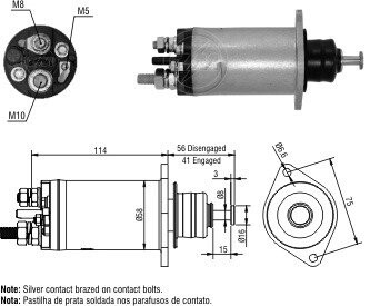 Втягивающее реле стартера ZM ZM2818