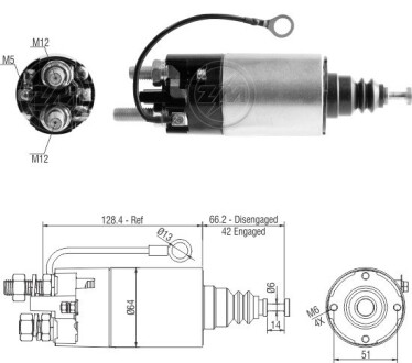 Втягивающее реле стартера ZM ZM2842