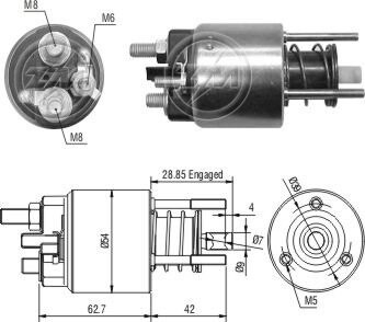 Втягивающее реле стартера ZM ZM3395