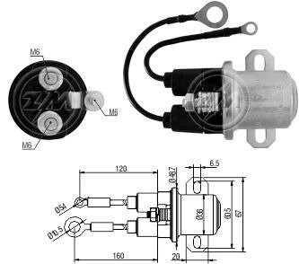 Реле стартера дополнительное ZM ZM3407