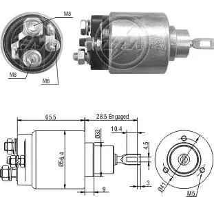 Втягивающее реле стартера ZM ZM3473
