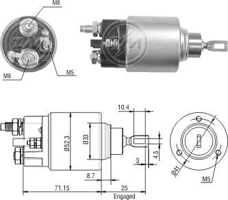 Втягивающее реле стартера ZM ZM376