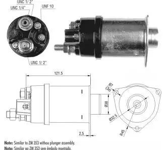 Втягивающее реле стартера ZM ZM453