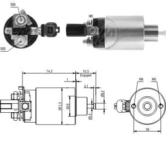 Втягивающее реле стартера ZM ZM4695