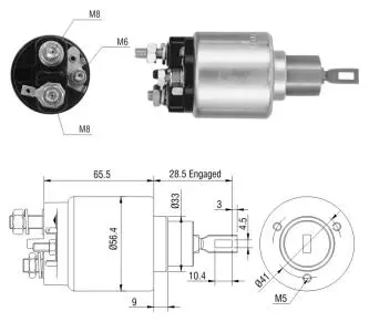 Втягивающее реле стартера (Без OEM упаковки) ZM ZM472
