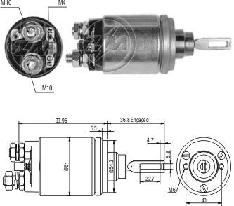 Реле втягивающего стартера ZM ZM541