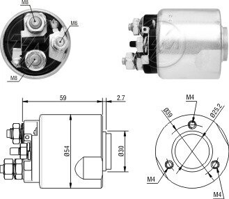 Втягивающее реле стартера ZM ZM5495