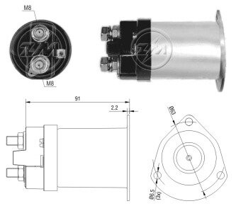 Реле втягивающего стартера ZM ZM555