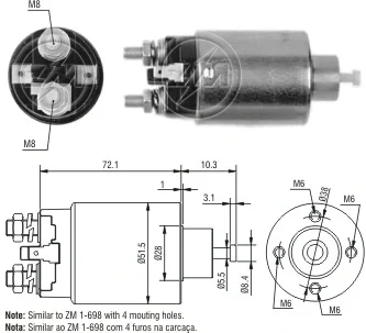 Реле втягуюче стартера ZM ZM5698