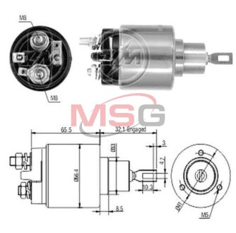 Втягивающее реле стартера ZM ZM574