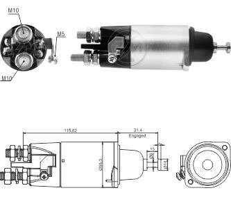 Втягивающее реле стартера ZM ZM5898