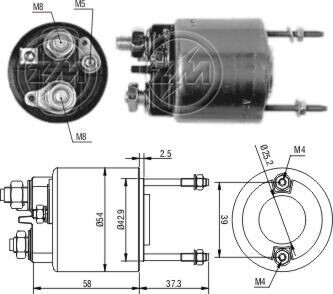 Реле втягуюче стартера ZM ZM596