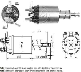 Втягивающее реле стартера ZM ZM612