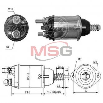 Реле втягуюче стартера ZM ZM616