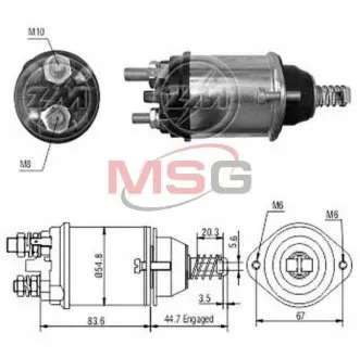 Реле втягуюче стартера ZM ZM616