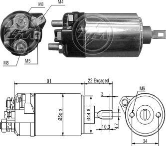 Реле втягивающего стартера ZM ZM628