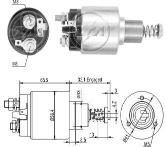 Втягуюче релє стартера ZM ZM676