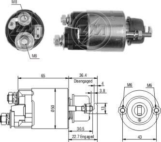 Втягуюче релє стартера ZM ZM702