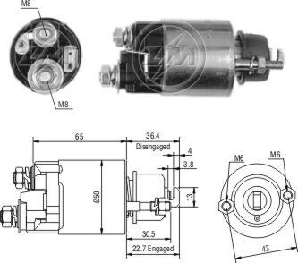 Реле втягуюче стартера ZM ZM703