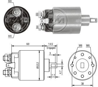 Втягивающее реле стартера ZM ZM710