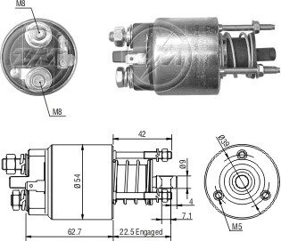 Втягивающее реле стартера ZM ZM7395