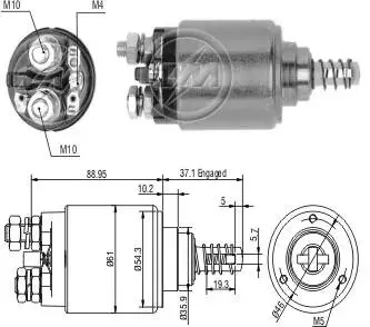 Втягивающее реле стартера ZM ZM743