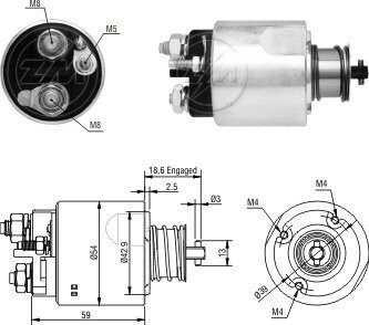 Втягуюче реле стартера ZM ZM7492