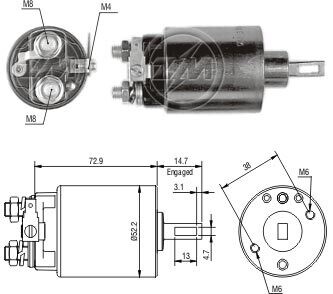 Реле втягивающего стартера ZM ZM780