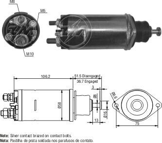 Втягуюче релє стартера ZM ZM810