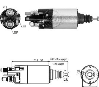 Втягивающее реле стартера ZM ZM842