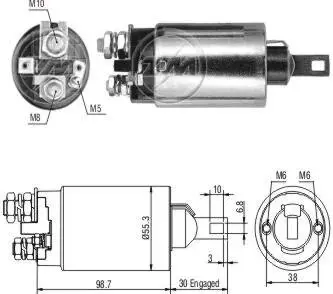 Втягуюче релє стартера ZM ZM890