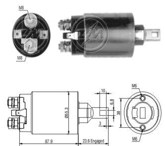 Втягивающее реле стартера ZM ZM891